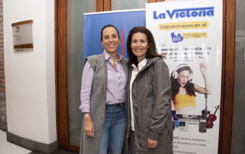 Corinne Lebrune y Alejandra Mejía.