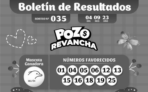BOLETIN POZO 1048, REVANCHA 035, LUNES 04 DE SEPTIEMBRE 2023