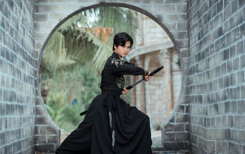 Imagen representativa de un joven guerrero Samurai