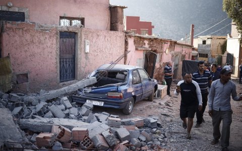 El terremoto destruyó cientos de inmuebles en Ouirgane, sur de Marrakech.