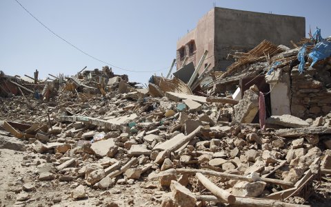 Destrozos en la aldea de Tafagajt, en Marruecos, cerca del epicentro del devastador terremoto.