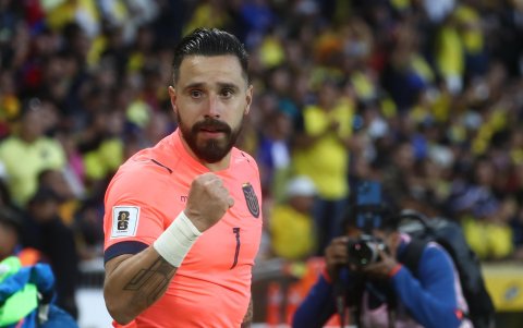 Hernán Galíndez en el partido ante Colombia tapó todo.