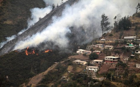 Difícil. La mañana del martes 19 de septiembre se controló el evento.