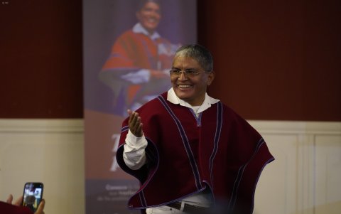 Luis Alfonso Chango, el presidente y fundador de Mushuc Runa, se siente ilusionado en llegar a su primera final de LigaPro.