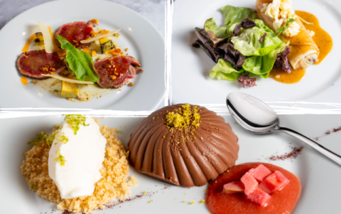 Menú que el chef Ruiz preaparó para los comensales del Bankers Club.