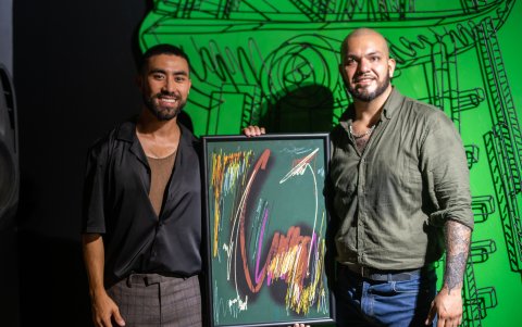 Elio Wong y Miguel Mera, expositores.