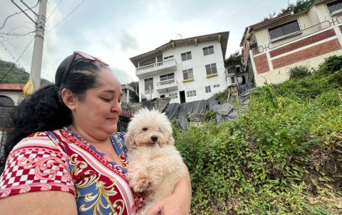 Ciudadela El Paraíso. Una vivienda privada se desmoronó en marzo pasado producto de las lluvias.