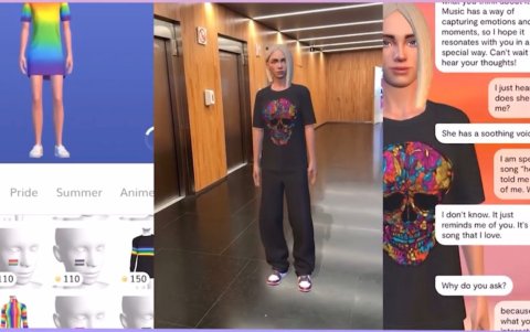 El personaje creado con IA es capaz de realizar diferentes tareas que normalmente haría un humano.