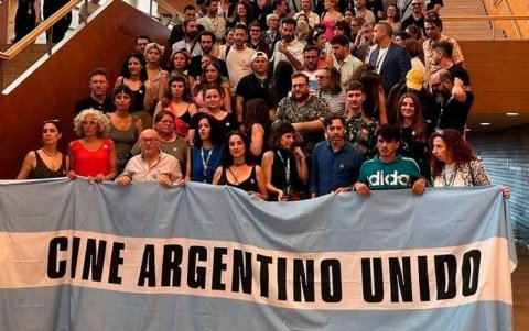 Protesta de cineastas argentinos.