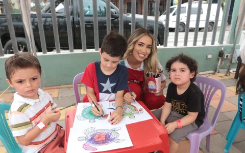 Mathías Canales, Maxi Tamayo, Madeline Delgado y Martín Canales.