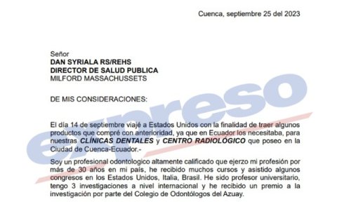 Carta del doctor Hermida.