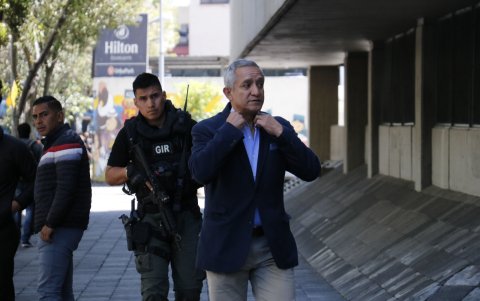 Patricio Carrillo durante su comparecencia a la Fiscalía