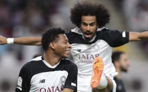 Plata disputó el primer tiempo con el Al Sadd.