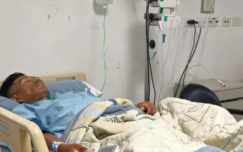 Navarrete tuvo que reposar en el hospital debido a su accidente.