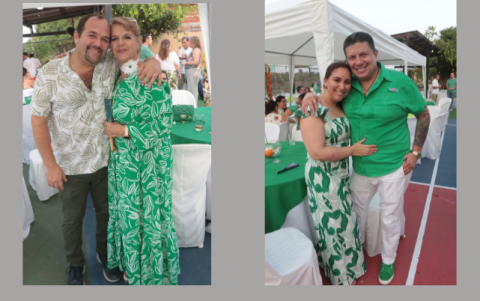 Foto izquierda: Leonardo Vicuña y Lupita Muñoz de Vicuña. Foto derecha: Yamel Azar y Manuel González.