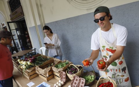El mercadito abrirá sus puertas hasta pasadas las 16:00 de hoy. Esta es la primera vez que el mercado agroecológica realiza una actividad de este tipo.