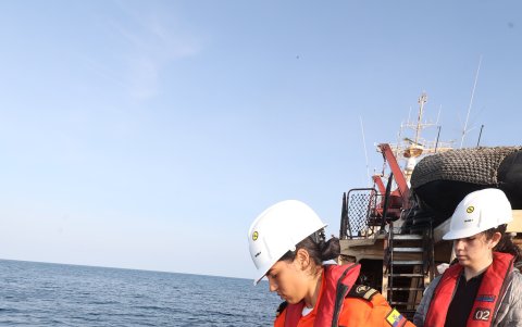 Arrastres. Una red que alcanza las cinco millas y que recoge microorganismos.