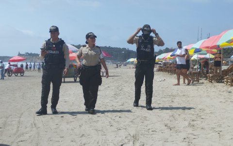 La presencia de uniformados ha sido notoria este 7 de octubre en los balnearios de la provincia.