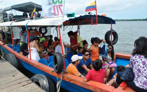 Descanso. La playa de Jambelí fue una de las más visitadas en el feriado.