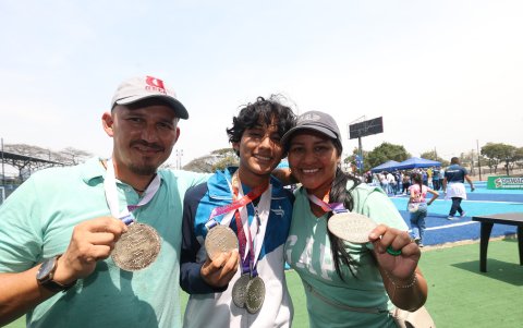 Piero Luna fue el más laureado en escalada, conquistando 3 oros y 1 plata.