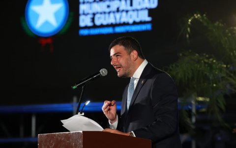 Aquiles Álvarez durante su discurso.