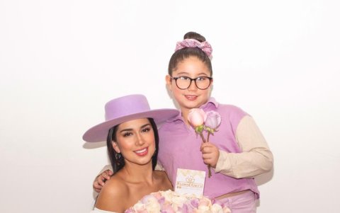 Con su hija, Gianna.