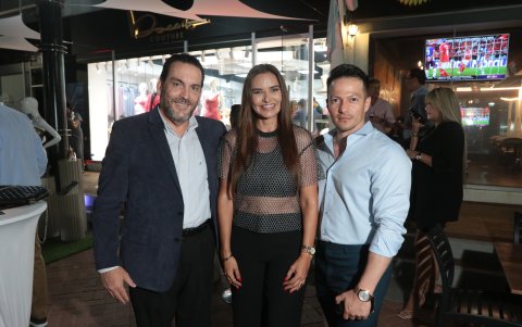 Luis Eduardo Franco, Geovana Enríquez y Alejandro Saltos.