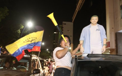 El joven empresario Daniel Noboa se proclamó este domingo como el ganador de las elecciones presidenciales .