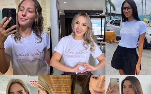 Varias usuarias lucieron la blusa de Lavinia para ir a ejercer su voto