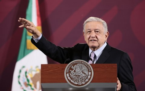 El presidente de México, Andrés Manuel López Obrador, durante una rueda de prensa