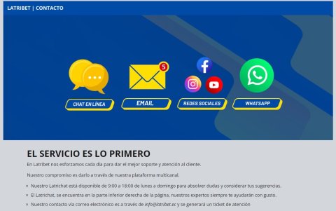 En cuanto al servicio al cliente, cuentan con cuatro canales de comunicación a tu alcance: