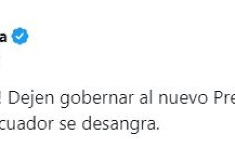 El tuit de la prefecta del Guayas, Marcela Aguiñaga.