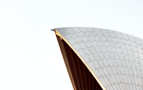 Una foto en la que se observa las perpendiculares y varios de los desniveles que presenta esta gran obra del siglo XX.