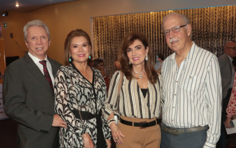Augusto Aguirre, Guillermina Ortega de Aguirre, Rocío Cornejo de Ledesma y Alfredo Ledesma.
