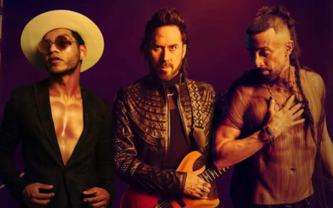 Pablo Hurtado, Mario Domm y Samo.