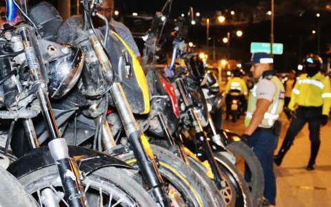 84 motos fueron retenidas durante el operativo.