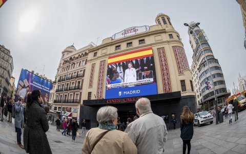 Los madrileños estuvieron pendientes de los actos en honor a la hija de los reyes.