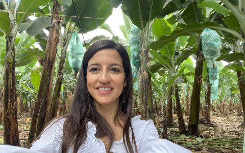 Patricia se confiesa amante del guineo, una fruta que antes no consumía pero que ahora lo hace casi a diario.