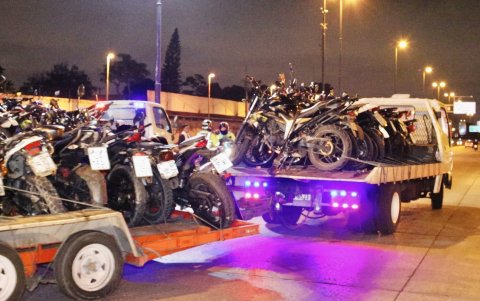 Un total de 84 motos fueron retenidas en los operativos que realizó la noche del 31 de octubre la ATM y la Policía.