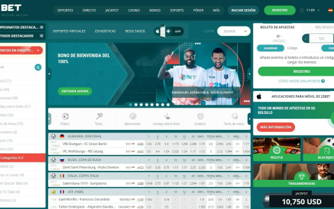 22bet apuestas deportivas