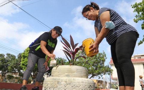 Los moradores de Sauces le dan vida al parque para recuperar las áreas usadas por los consumidores