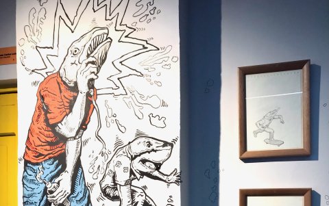 Las obras expuestas hablan del proceso del artista en la ilustración.