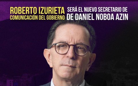 Funcionario. Roberto Izurieta ocupará la Secretaría General de Comunicación en el gobierno de Daniel Noboa.