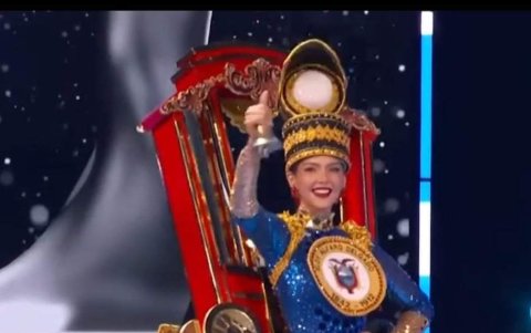 Miss Ecuador con su traje típico.