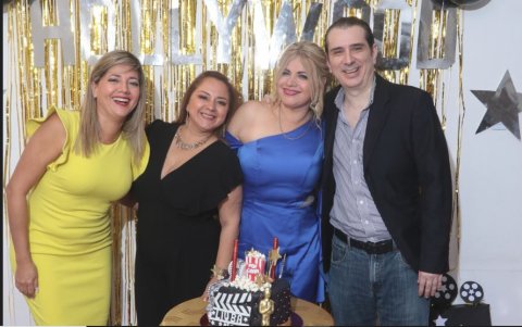 Jazmín Bustos, Karina Buenaño, Liuba y Rafael Jaume.