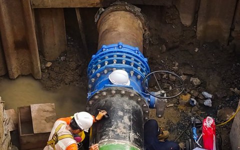 En la imagen, instante en el que se llevaron los trabajos.