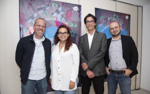 Tom van Diessen, Stella Mendoza, Óscar Cuervo y Juan Fruci.