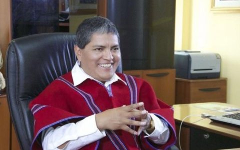 Luis Chango directivo de Mushuc Runa dijo que Pinos estuvo detenido.