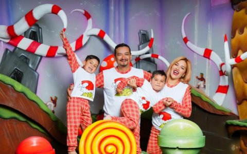 La Suka con su familia.