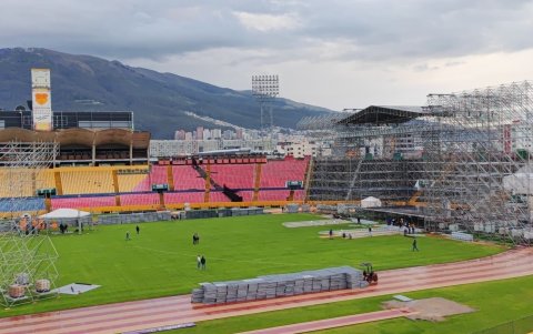 El estadio Olímpico Atahualpa, donde se llevará a cabo el concierto.
